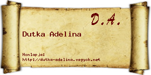 Dutka Adelina névjegykártya